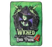 Wizard of Oz Wicked Witch Portrait Ruby Slippers Throw Blanket - 46" x 60" Cozy Soft Fleece Throw Blanket for Bed Couch