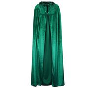 Wizard Robe Adult, Long Velvet Cloak With Hood Adult Vintage Hooded Medieval Renaissance Cape Halloween Sorcerer Wizard Cosplay Costume