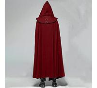 Wizard Robe Adult, Plus Size Hooded Medieval Cloak Goth Long Victorian Renaissance Cape Full Length Vampire Capelet Wizard Cosplay Costume