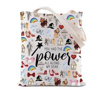 Wizard TV Show Tote Bag You Had The Power All Along My Dear Reusable Grocery Shopping Bag OZ Shoulder Bag (The Power Tote)
