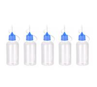 Wizard Vapes 5 x Empty Plastic Squeezable Liquid Dropper Filling Bottles E-Juice Quiling Oil Needle Tip LDPE (Blue, 30ml)