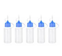 Wizard Vapes 5 x Empty Plastic Squeezable Liquid Dropper Filling Bottles E-Juice Quiling Oil Needle Tip LDPE (Blue, 10ml)