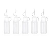 Wizard Vapes 5 x Empty Plastic Squeezable Liquid Dropper Filling Bottles E-Juice Quiling Oil Needle Tip LDPE (White, 10ml)