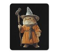 Wizard Weird Halloween Cat Gaming Mousepad Anti-Slip Rubber Base