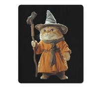 Wizard Weird Halloween Cat Gaming Mousepad Anti-Slip Rubber Base