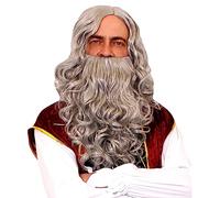 Wizard Wig & Beard Fancy Dress Accessory Grey Middle Earth Movie Mythical Creature Wig - Grey Beard and Wig