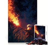Wizard with Torch in Dark Forest 1000 Pieces Jigsaw Puzzles for Adults Sharp Memory Serene Escape Neat Edges Ideal Present (38x52cm)