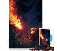 Wizard with Torch in Dark Forest Jigsaw Puzzle 1000 Piece Mental Exercise Fun Seamless Fit Precise Pieces Engaging Way to Pass Free Hours (50x75cm)