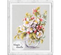 Wizardi Counted Cross-Stitch Kit Blooming Apple Tree 100-011 Magic Needle