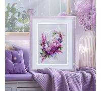 Wizardi Counted Cross-Stitch Kit - Purple Silk Peonies 70-04 Magic Needle