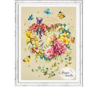 Wizardi Counted Cross-Stitch Kit - Tenderness of Your Heart 100-143 Magic Needle