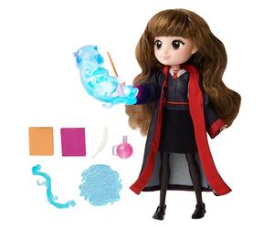 Wizarding World Harry Potter, 20.3-cm Hermione Granger Light-up Patronus Doll with 7 Doll Accessories and Hogwarts Robe, Kids’ Toys for Ages 5 and up