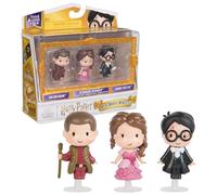 Wizarding World Harry Potter, Micro Magical Moments Year 4 Figure Set with Harry, Hermione & Viktor Krum & Display Case, Kids Toys for Ages 6+