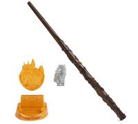 Wizarding World Harry Potter Authentic Hermione Granger Plastic Wand with Hogwarts Holder, Approx. 12 inch, Toy for Ages 14+, Fan Item, Gold