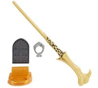 Wizarding World Harry Potter Authentic Lord Voldemort Plastic Magic Wand with Hogwarts Stand, Approximately 12 Inch, Toy for Kids Age 14 and Up, Fan Item