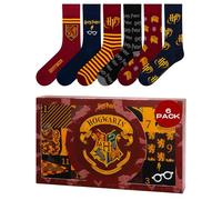 Wizarding World Harry Potter Mens Socks Ladies Gifts Funny Men Gift Funky Women Multipack 6 Pairs 6.5-10.5 Hogwarts 6 Pairs