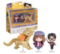Wizarding World Harry Potter, Micro Magical Moments Year 4 Set with Harry, Hermione & Hungarian Horntail Dragon Toy & Display Case, Kids Toys