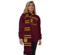 Wizarding World Harry Potter Premium House Scarf - Licensed Merchandise - Gryffindor, Slytherin, Ravenclaw, Hufflepuff - 183 cm Extra Long Knit Winter Scarf with Embroidered Crest & Tassels (Maroon)