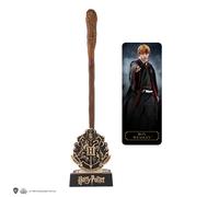 Cinereplicas Harry Potter - Ron Weasley Wand Pen with Base and Lenticular Bookmark - Official Licensed