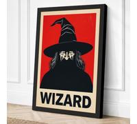 Wizard's Gaze Typography Canvas Wall Art Print 30x20 Inch (76 x 51 cm)