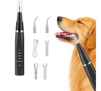 Wizco Dog Teeth Cleaning Kit, Pet Tooth Cleaner Dental Care Tartar Plaque Remover for Dogs and Cats (Black)