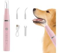Wizco Dog Teeth Cleaning Kit, Pet Tooth Cleaner Dental Care Tartar Plaque Remover for Dogs and Cats (Pink)
