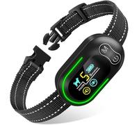 Wizco Rechargeable Anti Bark Dog Collar - Smart No Shock Training Collar with 5 Sensitivity Levels, Beep & Vibration Modes for Small, Medium & Large Dogs (Black)