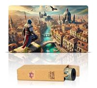 Wizcraft Gaming Assassin Overlooking (Stitched) - MTG Playmat - Compatible with Magic The Gathering Playmat - Play MTG, YuGiOh, TCG - Original Play Mat Art Designs & Accessories