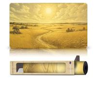 Wizcraft Gaming Plains (Stitched) - MTG Playmat - Compatible with Magic The Gathering Playmat - Play MTG, YuGiOh, TCG - Original Play Mat Art Designs & Accessories