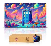 Wizcraft Gaming Tardis in Space (Stitched) - Doctor Who, MTG Playmat - Compatible with Magic The Gathering Playmat - Play MTG, YuGiOh, TCG - Original Play Mat Art Designs & Accessories