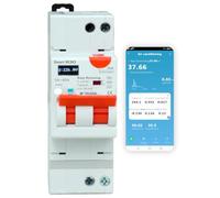 WizElek - Smart RCBO Tuya WIFI Differential Circuit Breaker Parameters: Intensity (1A-40A), Leakage Current (30mA type A & AC), Temperature, Low/High Voltage, Power, Consumption, Programming Scenarios