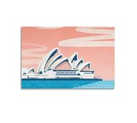 WIZIGM Landscape Poster Flat - Designed Opera House Poster Modern Wall Art Canvas Aesthetic Decoration Painting 20x30inch(50x75cm) Unframe-style