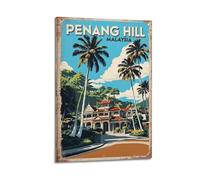 WIZIGM Landscape Poster Penang Hill Malaysia, Colonial Style Mansion.jpg Poster Modern Wall Art Canvas Aesthetic Decoration Painting 08x12inch(20x30cm) Frame-style