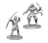 Wizkids Pathfinder Battles Deep Cuts Elf Hunter and Catfolk Bandit Miniatures