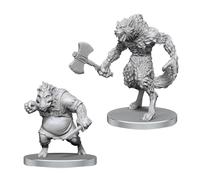 Wizkids Pathfinder Battles Deep Cuts Werewolf and Wereboar Miniatures