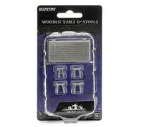 WizKids Pathfinder Deep Cuts Unpainted Miniatures - Wooden Table & 4 Stools