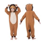 Wizland Kids Tiger Lion Monkey Black Cat Animal Onesie Costume 4-14 Years | One-Piece Hooded, Soft Polar Fleece, Soft and Warm, Boys and Girls Halloween Carnival Daily Rola Play Fancy Dress Up