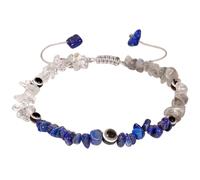 Wizock Clear Quartz/Lapis Lazuli/Moonstone Beaded Anklet Reiki Crystals Tumbled Chips Ankle Bracelets for Women Evil Eye Jewelry Protection Amulet Gifts