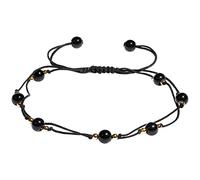 Wizock Layered Chakra Charkas Crystals Ankle Bracelets for Women Reiki Stone Agate Beach Foot Chain Balance Meditation Anklet (Black Obsidian)