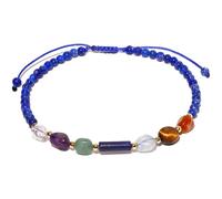 Wizock Reiki 7 Chakra Beaded Anklet Spiritual Colorful Tumbled Stones and Crystals Ankle Bracelets for Women Meditation Yoga Beach Jewelry (Lapis Lazuli)