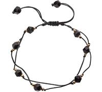 Wizock Simple 8mm Black Obsidian Layered Anklet Protection Crystals and Stones Faceted Beads Ankle Bracelets for Women Energy Meditation Beach Foot Jewelry