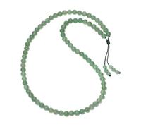Wizock Simple Crystals and Stones Beaded Necklace Protection Balance Meditation Long Necklaces for Women and Men Amulet Jewelry (Aventurine)