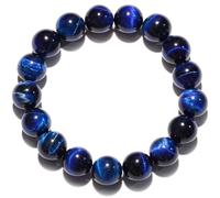Wizock Spiritual 12mm Semi-Precious Gemstones Stretch Bracelets Unisex | Bracelets for Women Men, Strong Elastic String, Positive Energy, Balance, Protection Gemstones and Crystals, Handmade, Daily