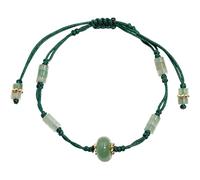 Wizock Spiritual Green Aventurine Friendship Bracelets Handmade Flat Beads Bracelets for Women Protection and Prosperity Adjustable Jewelry