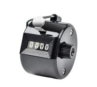 Wizoowip Counting Tool Compact Hand Counter Metal Tally Clicker with 4 Digit Display Size Portable Mechanical for Sports Black
