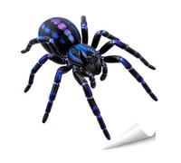 Wizoowip Halloween Car Sticker, Broken Hole Effect Spider Decal, 3D Visual Spooky Cat Owl Sticker, Waterproof PVC Self-Adhesive, Clean Removal No Damage, for Car Body Window Fuel Cap Holiday Party B