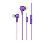 Wizoowip Hifi Earphones In-ear Earphone In-ear Wired Earphone with Microphone Surround Bass Sound Comfortable Headset for Music Calls Purple