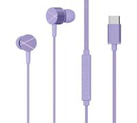 Wizoowip In-ear Earphone In-ear Bass Wired Headphone with Distortion-free Noise Reduction Line Control Phone Accessories Purple