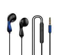 Wizoowip Long Listening Period Earphone Wired Headphone Noise Canceling Clear Sound Sport Heavy Bass In-ear Headset for Oppo Huawei Vivo Blue 3.5mm