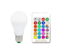 Wizoowip Rgb Light Bulb Wireless Remote Control Color Changing Led Light Bulb for Party Home Mood Lighting Energy-efficient Flicker-free 15W A